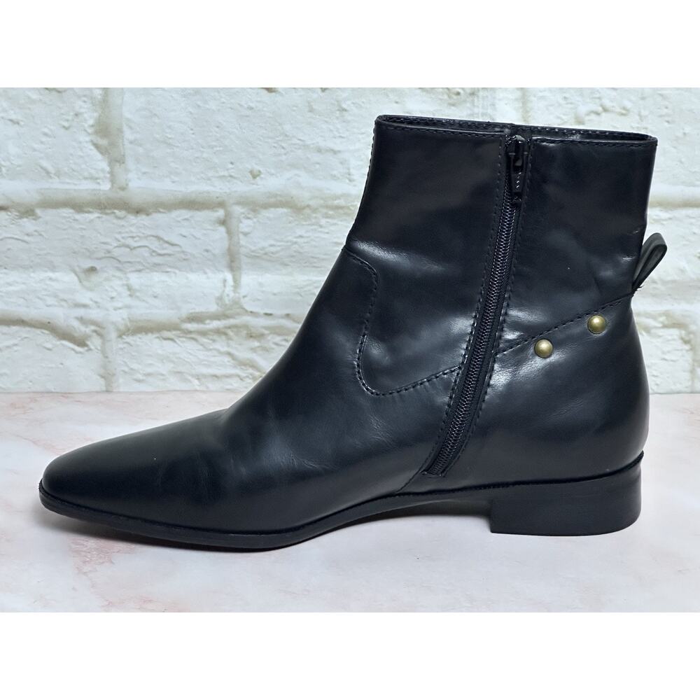 Talbots Women's Ankle Short Black Boots Size 6 1/2 Leather Uppers - Picture 13 of 16